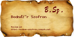 Bodnár Szofron névjegykártya